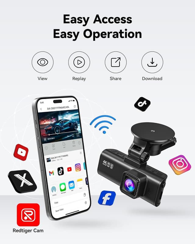 Thumbnail 4 de REDTIGER F7NP Dash Cam 3,18 Pollici