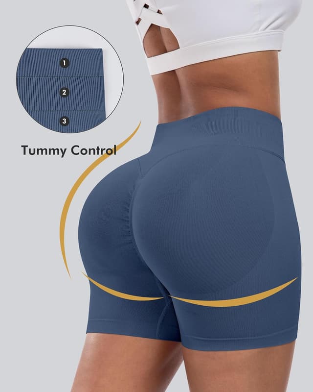 Thumbnail 2 de CHRLEISURE Workout High-Waisted Biker Shorts 4-piece