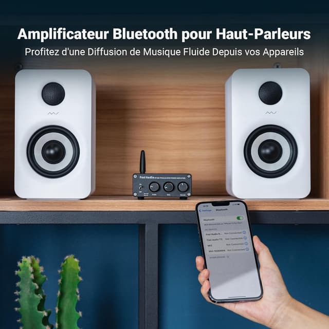 Detalle de Fosi Audio BT20A : ampli Bluetooth stéréo 2 canaux 100 W x2 (classe D) pour enceintes Hi-Fi