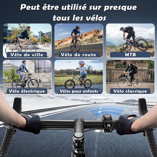 Detalle 2 de Mini sonnette de vélo sonore 100–110 dB, clochette forte étanche pour guidon 22–31,8 mm