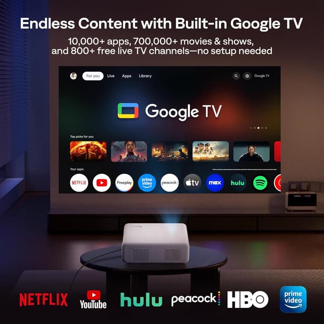 Detalle 2 de Aurzen EAZZE D1G 1080P smart projector 📽