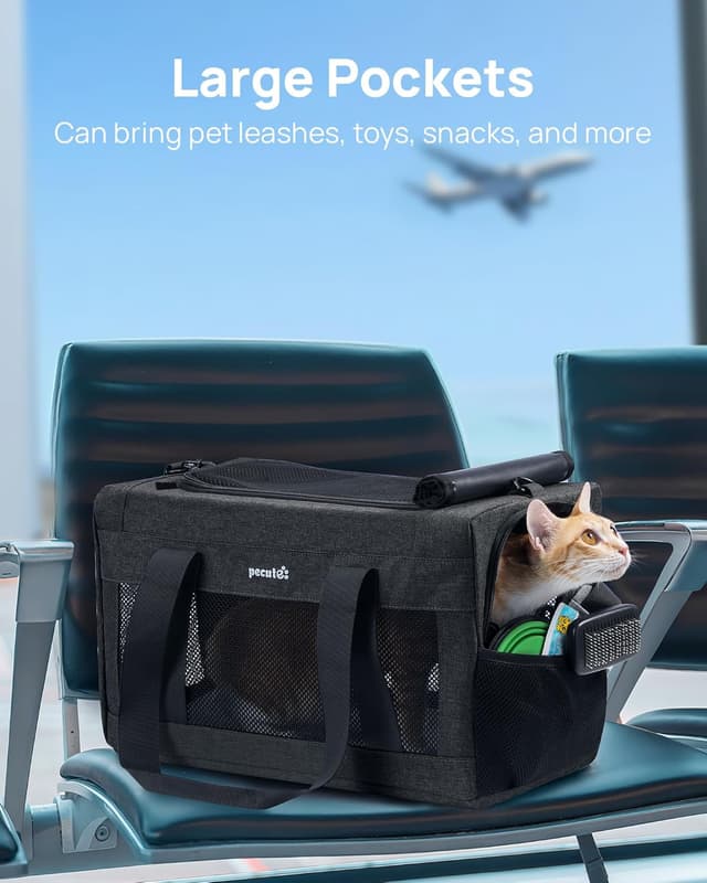 Detalle 2 de Pecute Cat Carrier Airline Approved 44cm
