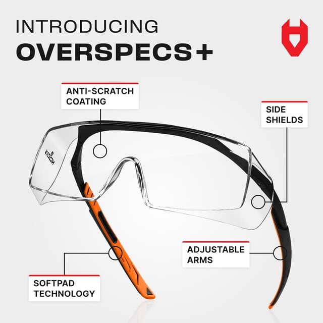Detalle 2 de NoCry Over-Glasses Safety Glasses 5.7in