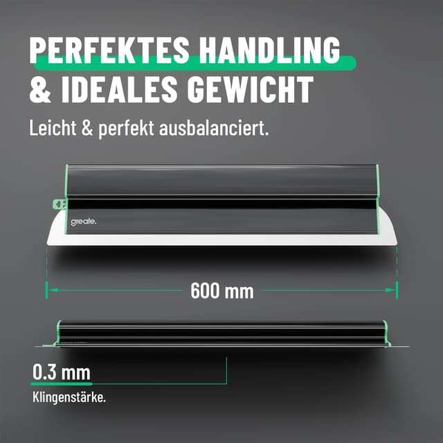 Detalle 2 de Greate Flächenspachtel 60 cm mit ergonomischem Griff – Glättspachtel für ansatzfreies Spachteln