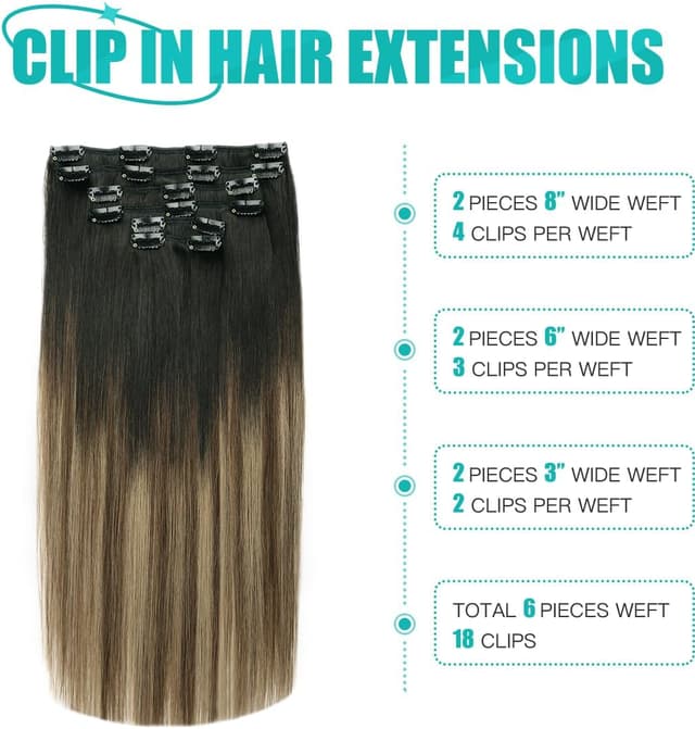 Thumbnail 2 de SURNEL Extensiones de Clip Pelo Natural Remy 45cm✨