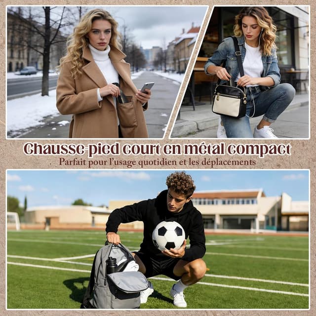 Detalle 2 de ZOMAKE Chausse-pieds en métal 2 pièces, format court 19 cm (noir)