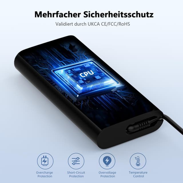 Detalle de 130W USB-C Laptop-Netzteil (Ladekabel) kompatibel mit Dell XPS & Precision – 20V 6,5A