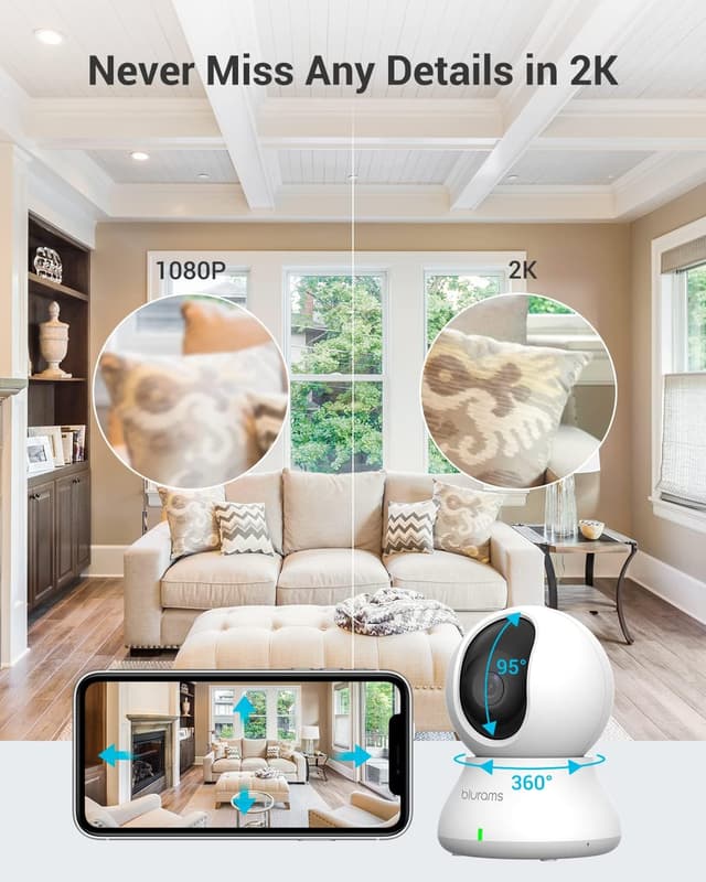 Thumbnail 5 de blurams 2K Pet Camera 360° PTZ for Home Security 🎥