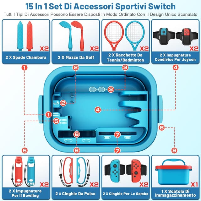 Thumbnail 1 de Deruitu Set 15 in 1 accessori sportivi