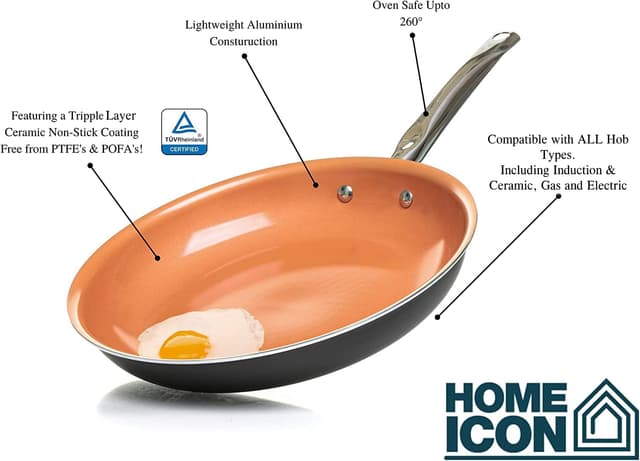 Thumbnail 1 de Home Icon 26cm Ceramic Non Stick Frying Pan