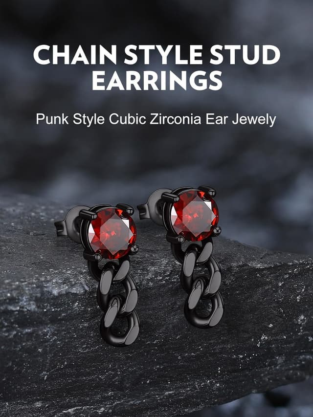 Detalle 2 de Edelstahl-Ohrstecker Bandmax 17,2 mm Zirkonia