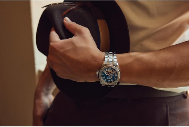 Thumbnail 5 de Bulova Marc Anthony Automatic Watch with Diamond Accent Blue Dial