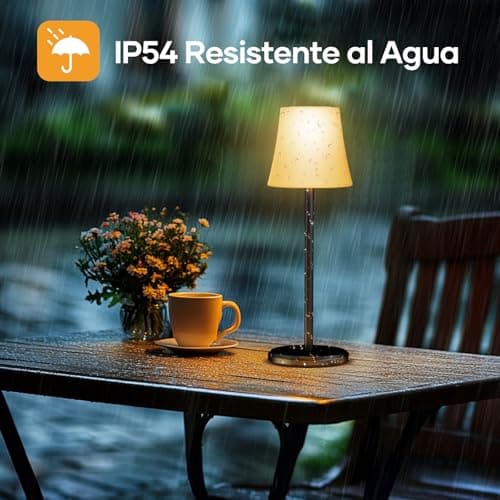 Detalle de Suright 2 Piezas Lámpara de Mesa Inalámbrica con 3 Temperaturas 🎇