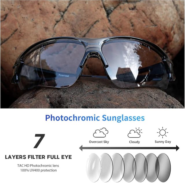 Thumbnail 3 de BEACOOL Polarized Sports Sunglasses UV400