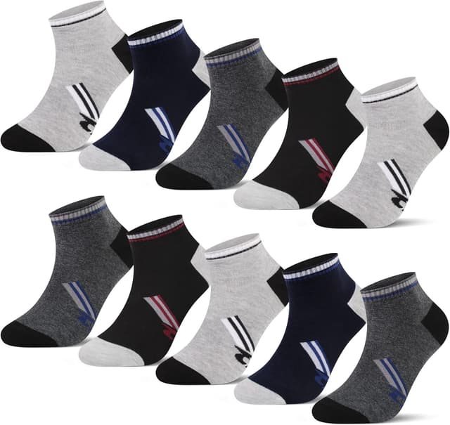 Detalle de L&K 10/12 : paire de chaussettes de sport homme en coton respirant multicolores 2121VA