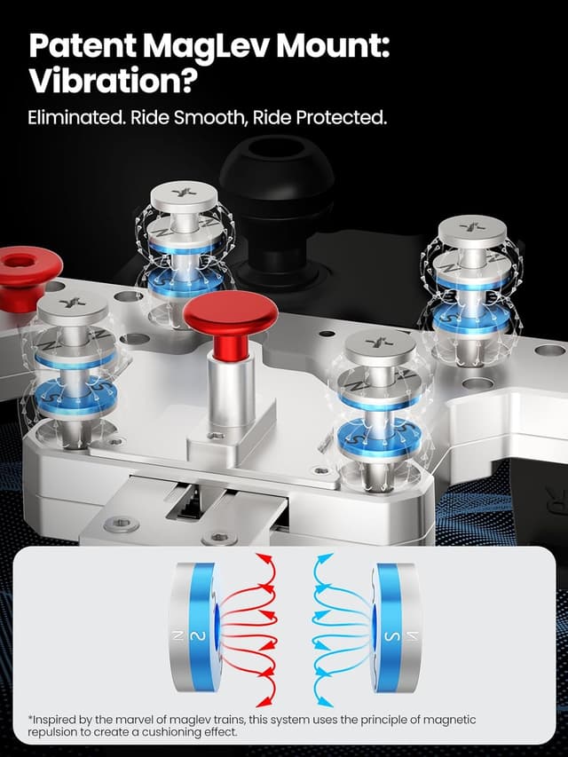 Thumbnail 1 de Tounee Support de téléphone Moto métal 5,5–7 pouces