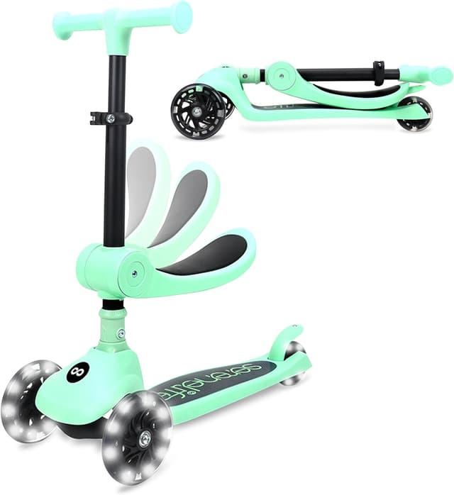 Detalle de SereneLife 3 Wheel Kids Scooter (LED wheels) with/without foldable seat