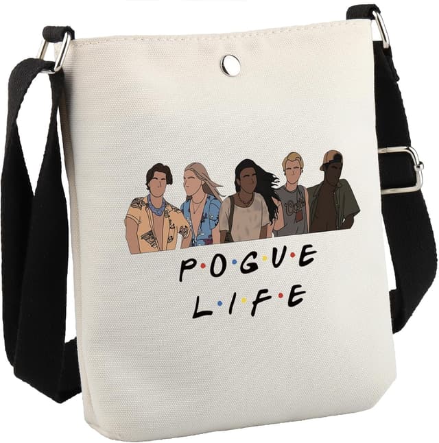 Thumbnail 6 de Outer Pogue Life Banks Zipper Pouch OBX North Carolina Friends John B JJ Pope Kiara Makeup Bag for Women (Beige)