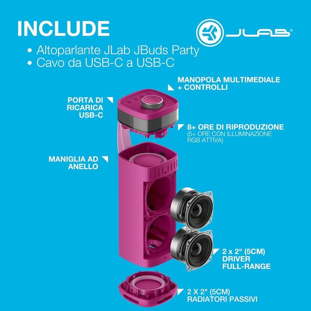 Thumbnail 6 de JLab JBuds Party Cassa Portatile 30W