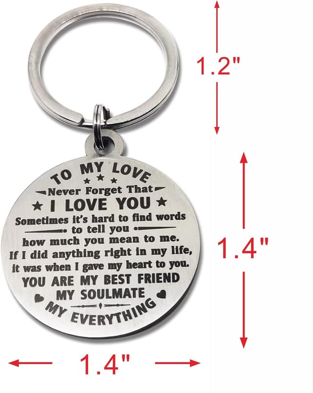 Detalle 2 de ABBNT 12th Anniversary engraved steel keychain gift (steel pendant with laser engraving)
