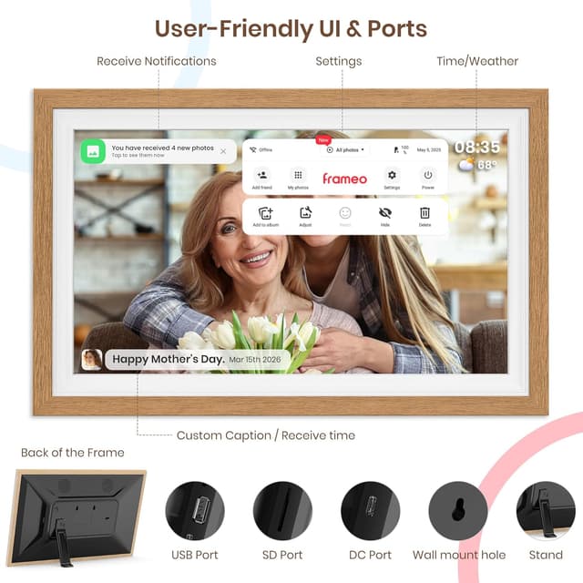 Thumbnail 6 de Frameo 15.6 Inch WiFi photo frame with 64GB