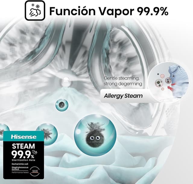 Detalle de Hisense WDQE8014EVJM Lavasecadora 8+5 Kg