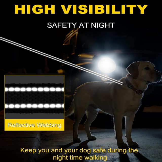 Detalle 2 de X XBEN Reflective Dog Lead with Soft Padded Handle (20mm–2m) for Small to Large Dogs
