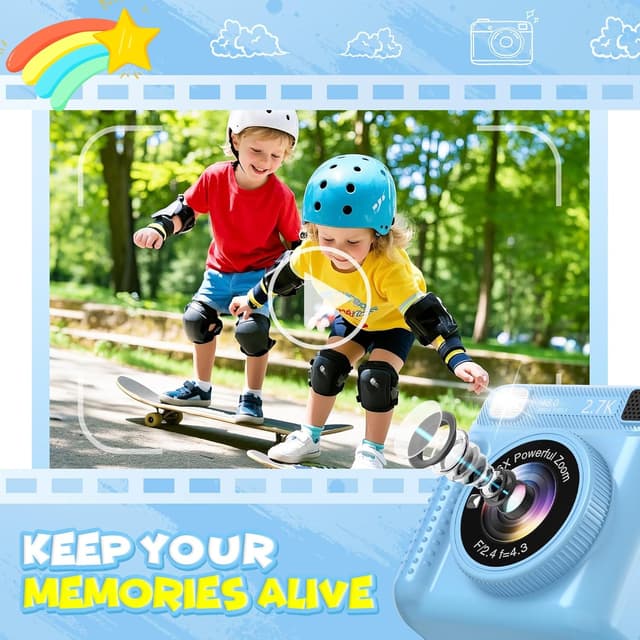 Detalle de LUVTOY Macchina Fotografica Bambini istantanea con stampa termica da 2,4" e 32GB