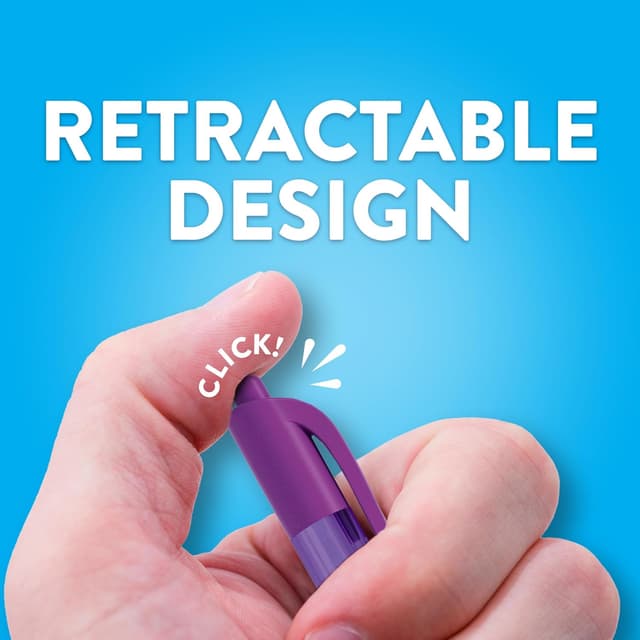 Detalle de Paper Mate InkJoy 100RT Retractable Ballpoint Pens (Medium 1.0mm) – Black, 20 Pack