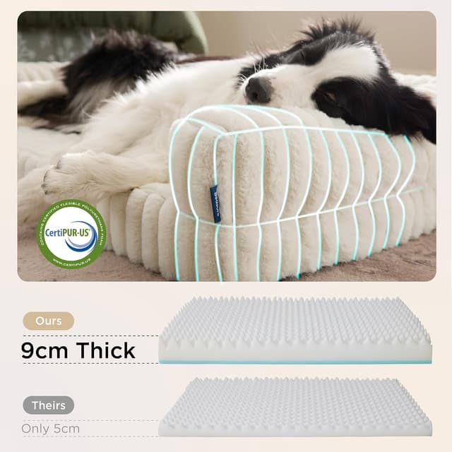 Detalle de Bedsure Orthopedic Dog Bed 106x76x18cm