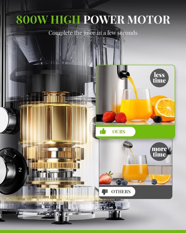Detalle de 800W Juicer Machine with 3 Speed Control