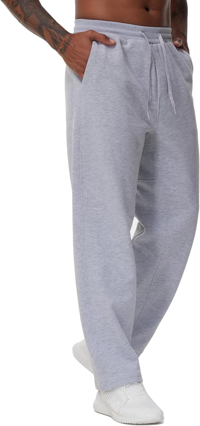 Detalle de Pantaloni sportivi da uomo in pile THE GYM PEOPLE con tasche e coulisse per allenamento e tempo libero