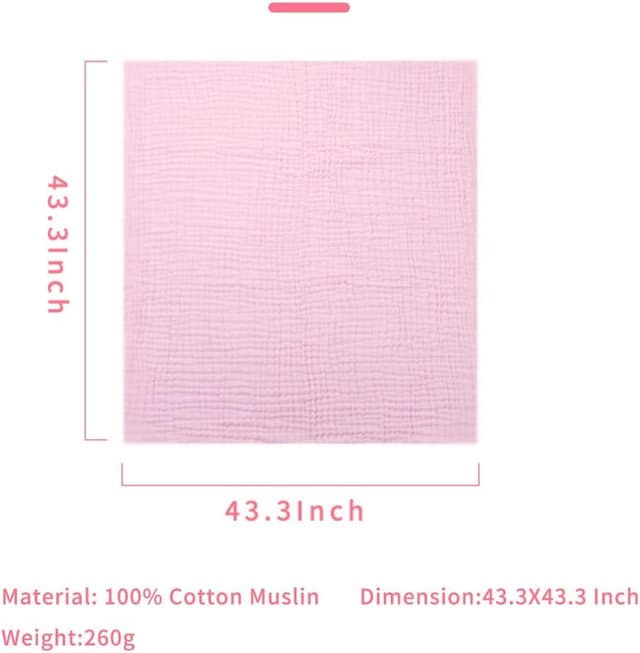 Detalle 2 de Muslin baby bath towels 2 pack, 105 cm