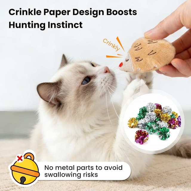 Detalle de Katzenspielzeug-Set mit Katzenminze: Katzenspielzeug Kissen & Matatabi-Sticks (37-teilig)