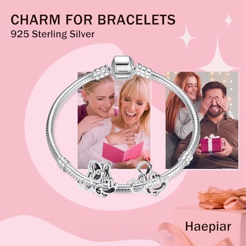 Detalle 2 de HAEPIAR Cute Mouse 925, charm para pulsera