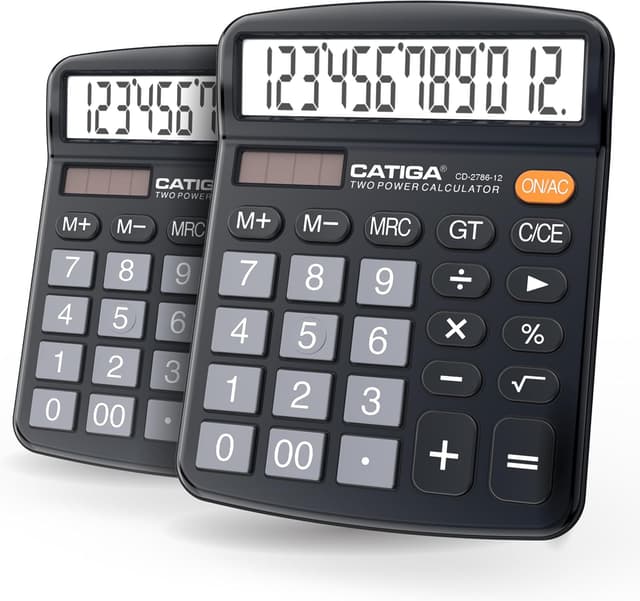 Thumbnail 6 de CATIGA CD-2786 12-digit desktop calculator with large LCD and dual solar/battery power