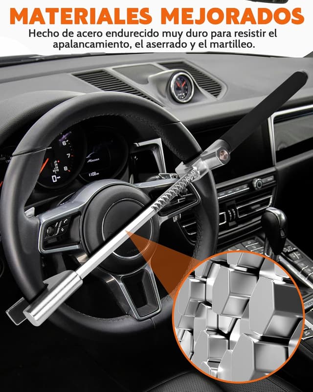 Thumbnail 3 de Tevlaphee Antirrobo Coche Bloqueo Volante Universal