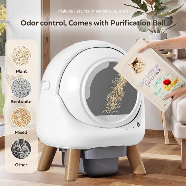 Thumbnail 2 de Self-Cleaning Cat Litter Box 12-inch Entrance