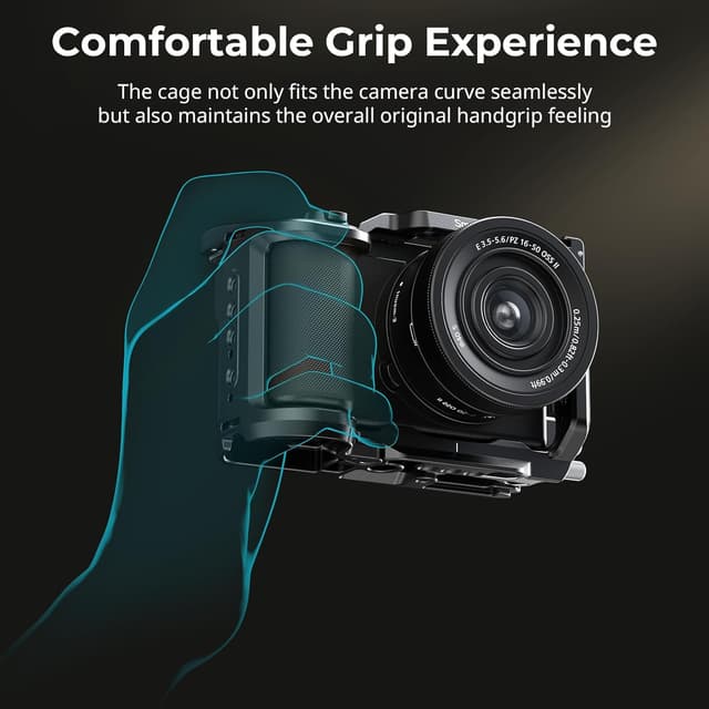 Detalle de SmallRig ZV-E10 II Cage Kit (4867) für Sony Alpha ZV-E10 II inkl. HDMI-Kabelklemme und Arca-Schnellwechselplatte