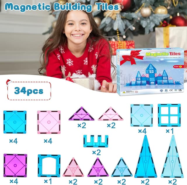 Thumbnail 5 de Mauikay Magnetic Tiles 3D Princess Castle