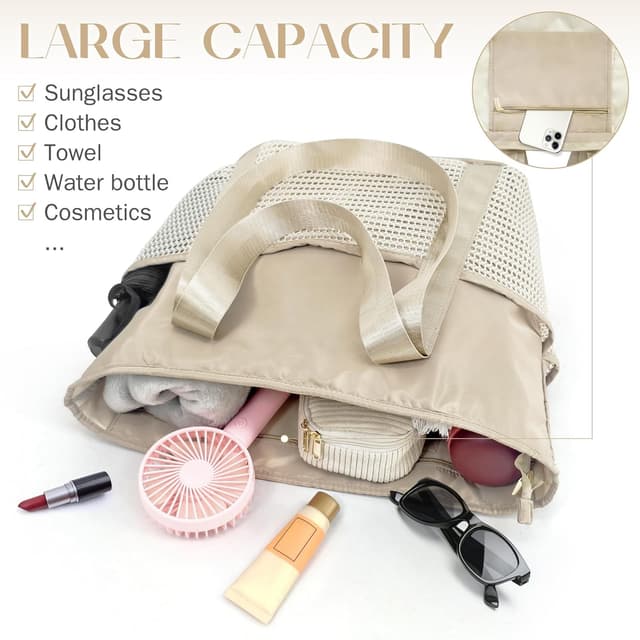 Thumbnail 5 de beifon Strandtasche XXL 37x36x19 cm