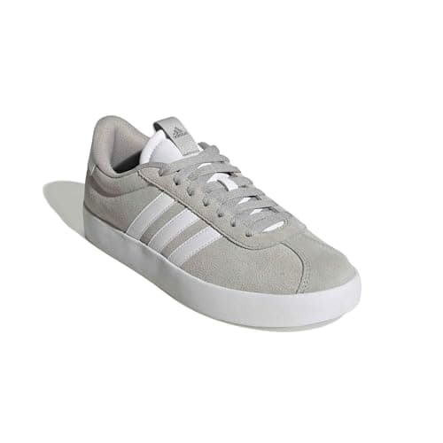 Detalle de adidas VL Court 3.0 para mujer en Grey Two, Cloud White y Silver Metallic (38 EU)