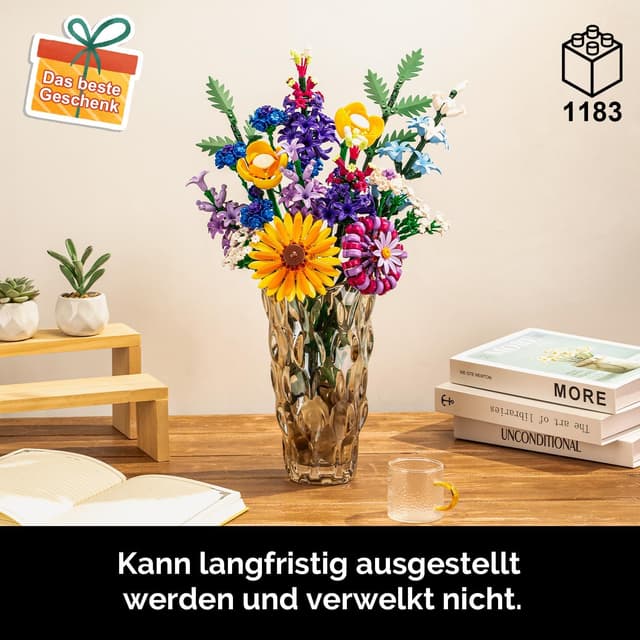Detalle de Klemmbausteine Blumen 1183 Stück Wildblumen Set