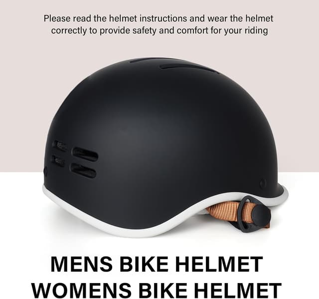 Detalle de Ckorison adult bike helmet with adjustable dial (56–61cm) for commuting, road biking & skating