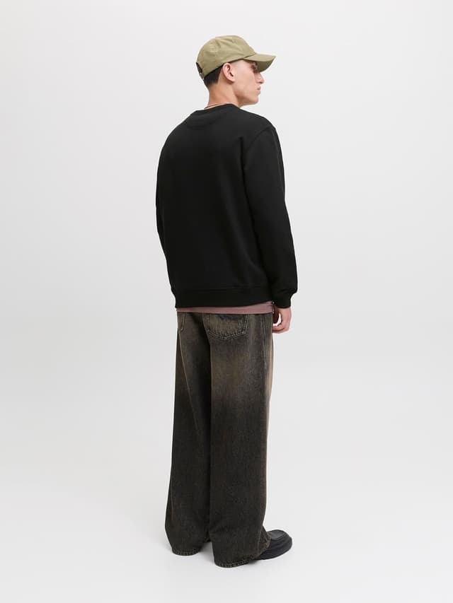 Detalle de Jack & Jones Jornorrebro EMB Sweat Crew Noos : le sweat ample à col rond