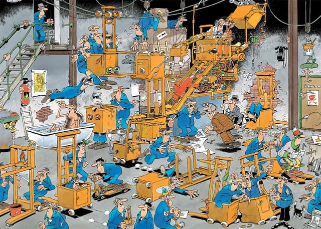 Detalle de Jan Van Haasteren Oldtimers JVH Puzzle 1000 pièces