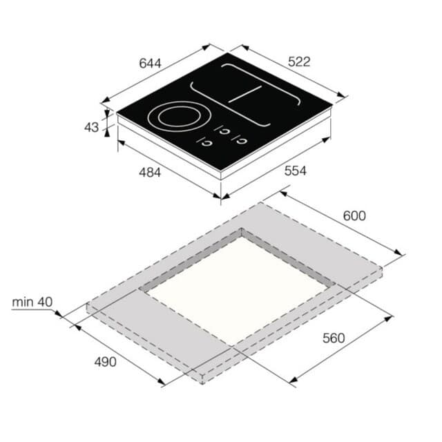 Thumbnail 1 de Asko HI1694G Placa de Inducción con 3 Zonas
