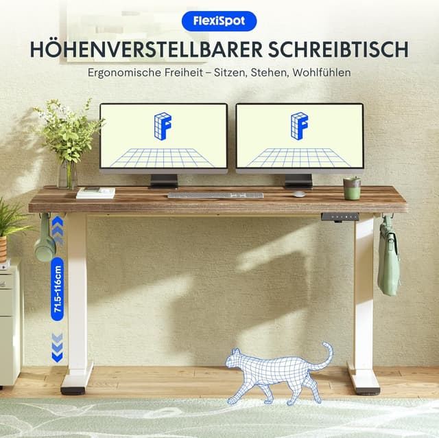 Thumbnail 1 de FLEXISPOT Scrivania regolabile 140x80 cm