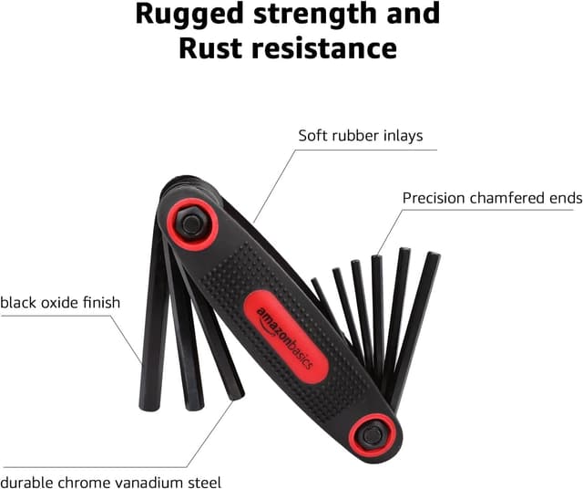 Thumbnail 4 de Amazon Basics Folding Hex Key Set 3-Pack 🛠