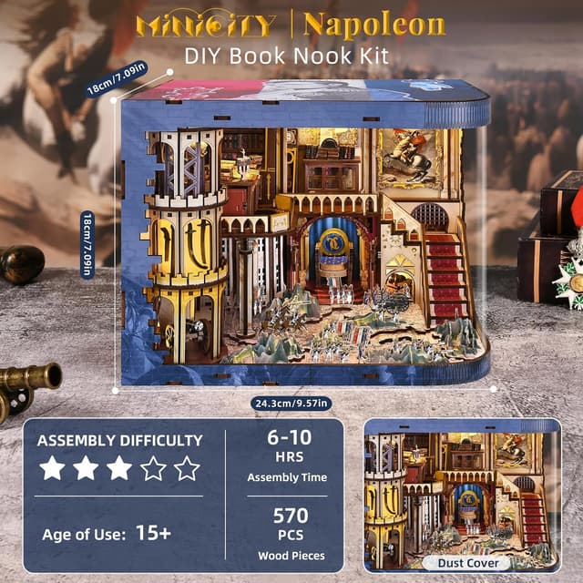Detalle de MiniCity Book Nook Kit Napoleon 3D